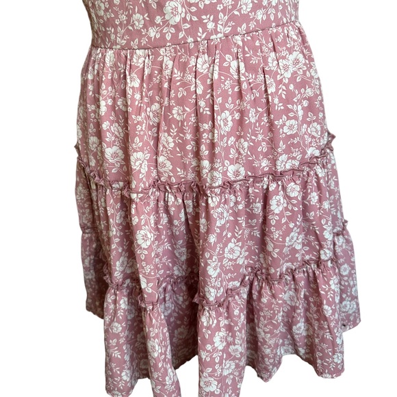 Trixxi Floral Smocked Sleeve Mini Dress Size Small - Picture 9 of 16